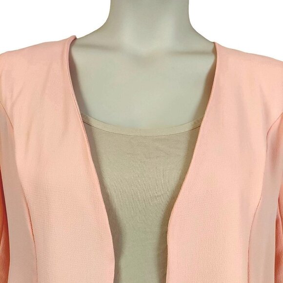 Relativity Women's Open Front Tie Back Semi-Sheer Cardigan - Picture 3 of 7